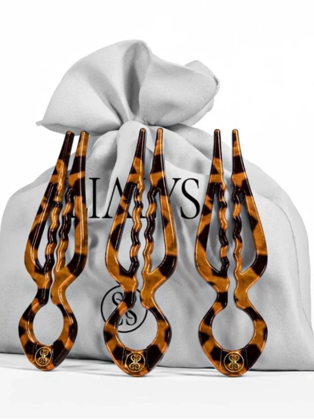 Prestige HairPins by Lialys, French-style, wavy U-shaped hair forks
